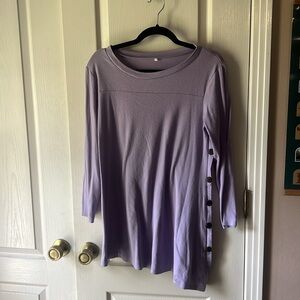 C18 Lavender Women's Top with Button Accents